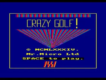 Crazy Golf (UK) (1984) screen shot title